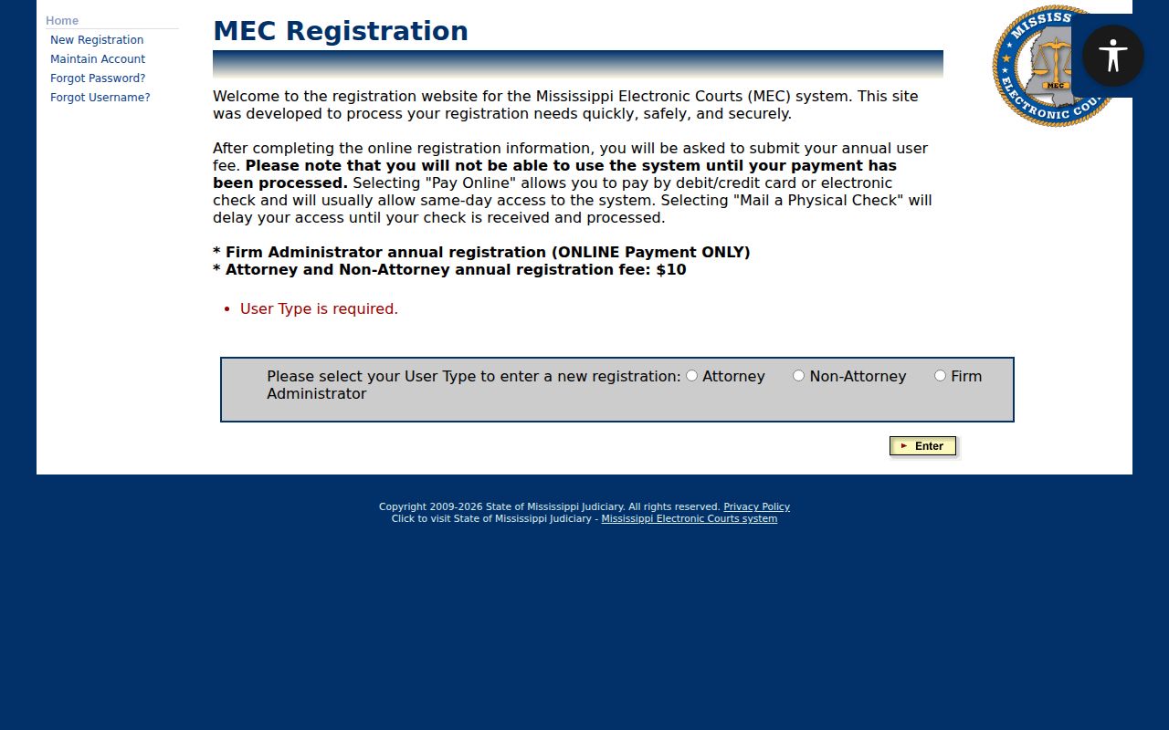 Lawrence County criminal court docket PAMEC registration options